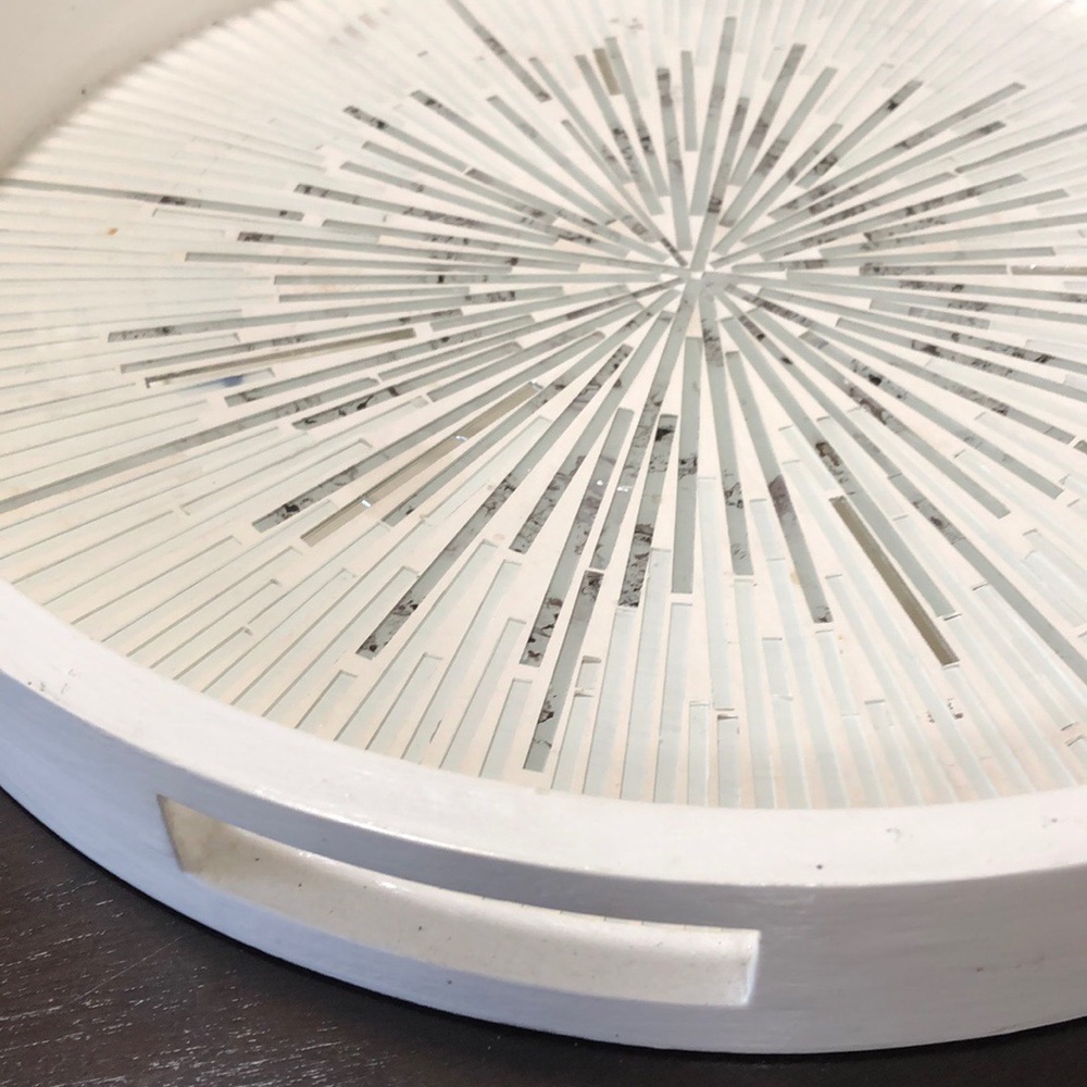West Elm | Round Lacquer Tray - Mirrored Design